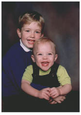 Daniel joins Christopher in his school photo 1998